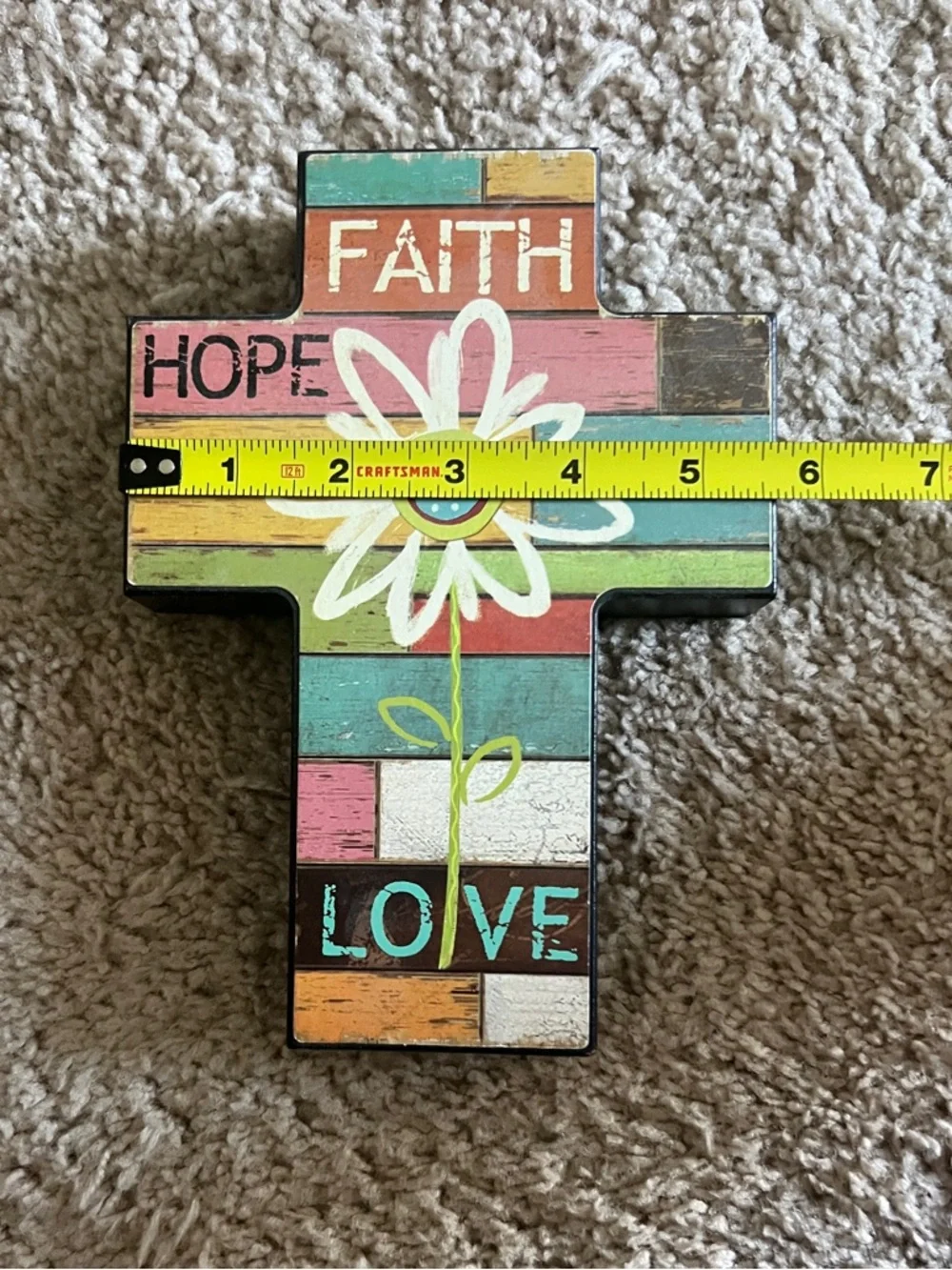 Multicolor Decorative Wood Cross